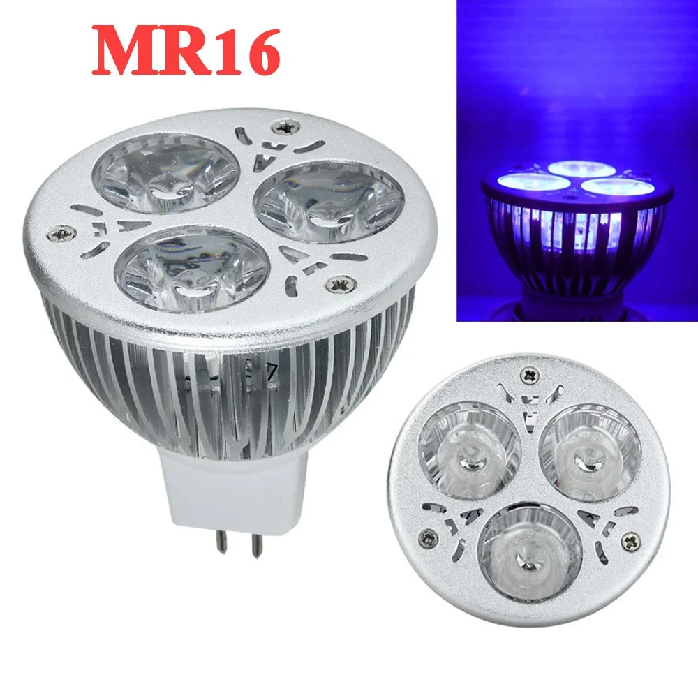 3W E27/GU10/MR16 UV Ultraviolet Purple Light LED Bulb Lamp 85-265V/12V Ultraviolet Bulb Home Bedroom Kitchen Energy efficient