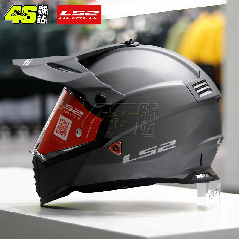 LS2 MX436 Twin Shield Motocross Helmet LS2 PIONEER EVO Motorcycle Helmets off road capacetes para moto capacete cross