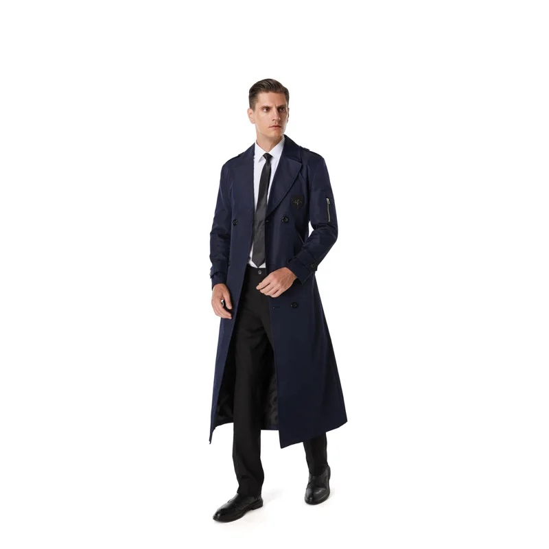 

Размер 7XL, 8XL, 160 кг, мужской плащ для мужчин, британский тренд, двубортный повседневный красивый деловой длинный пиджак in028