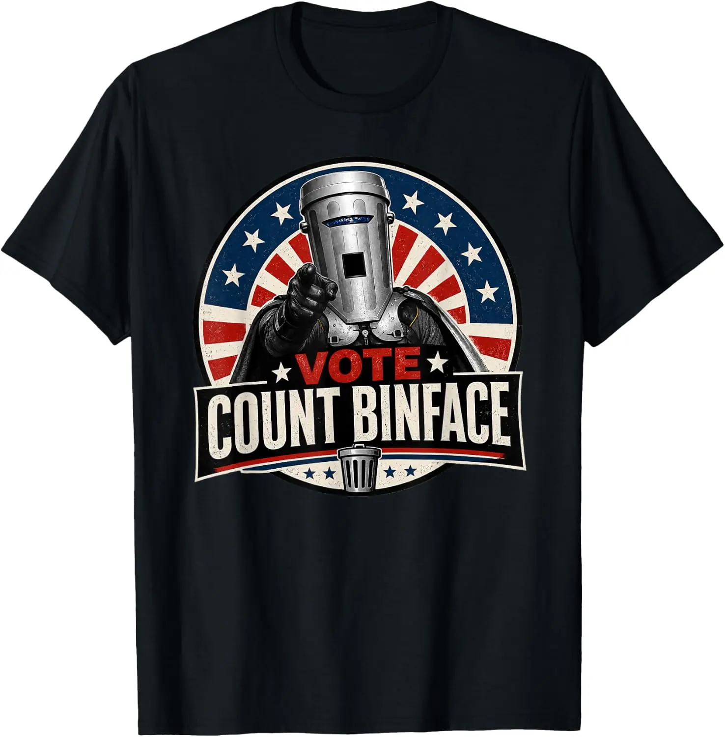 Vote Count Binface T-Shirt 100% Cotton Trendy Y2K Short-Sleeve Tee-Soft, Quick-Drying, Moisture-Wicking; Ideal Sports Casual