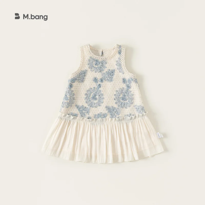

Bangxuan children's clothing girls' dress, new summer sleeveless lace princess dress, fresh and sweet summer dress