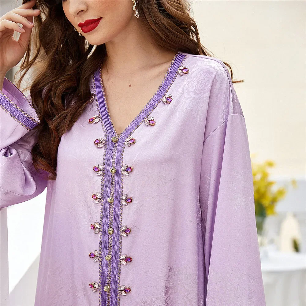 

Luxury Abayas Muslim Islamic Arabic Kaftan Women Hijab Dress Eid Ramadan Middle East Turkey Maxi Robe Dubai Party Evening Arabic