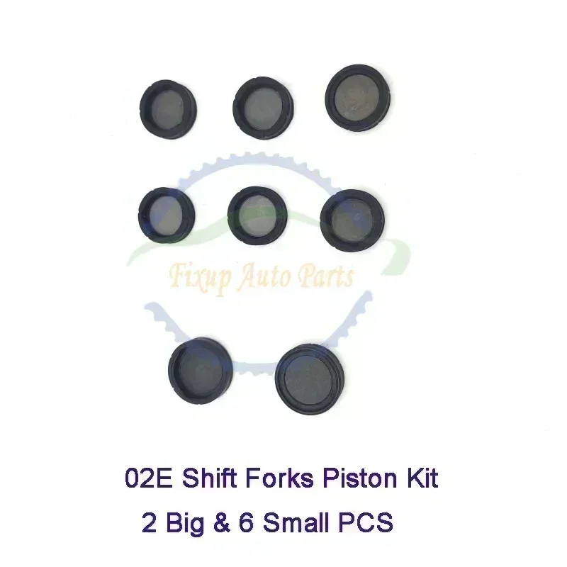 8PCS 02E DQ250 0BH DQ500 Auto Transmission Shift Fork Piston Kit For Audi TT VW Tiguan Golf Gearbox Drivetrin Fork Parts DSG