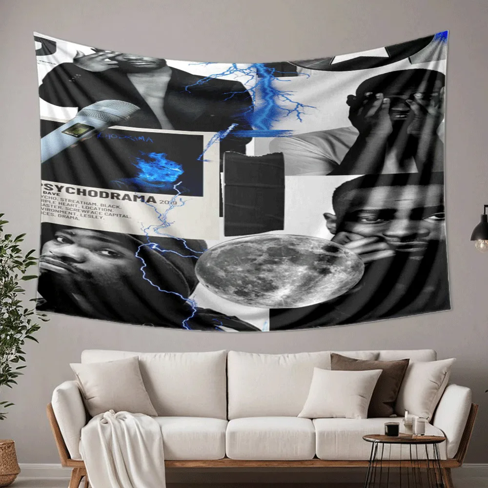 Dave's Artistic Rap Theme Digital Print Tapestry Street Dance Hip Hop Decor for Events Party Venue Fashion Decoration