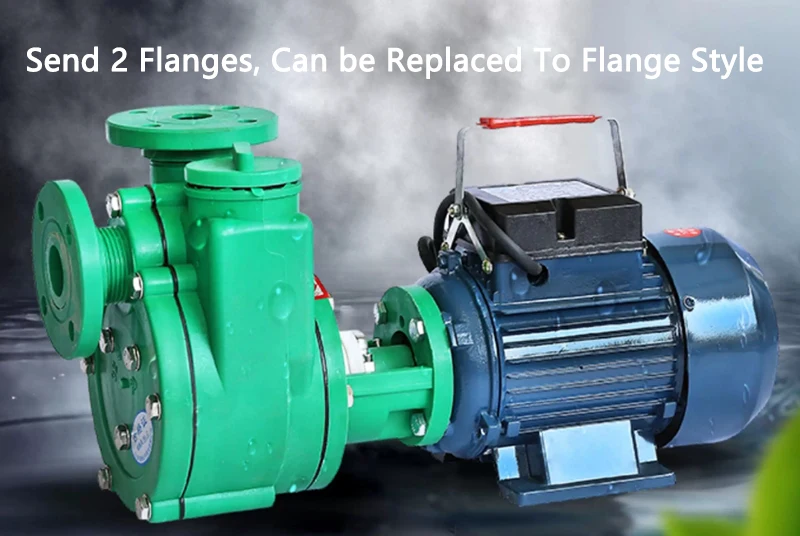 FPZ Self-Priming Pump Acid Alkali Resistant Chemical Pump Sewage Pump Corrosion-Resistant Plastic Centrifugal Pump 750W