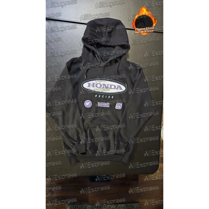 

Honda Autumn and Winter Hoodies Factory Racing Team Wing Men's and Women's Fashion Sports Pullovers 100% Cotton Velvet Sweater