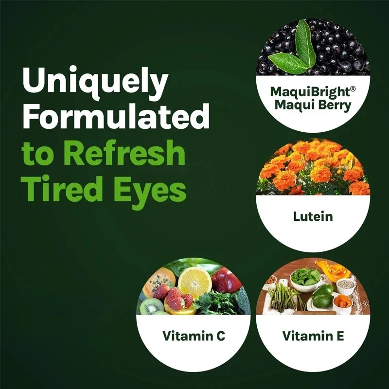 Eye Vitality Supplement, Containing Marigold, Vitamins C and E, Zinc, Copper, 60 Capsules
