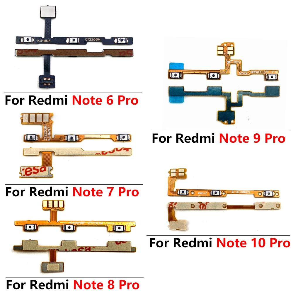 Power On Off Volume Camera Key Button Switch Flex Cable For Redmi Note 10 9 9S 8 7 6 Pro 5A