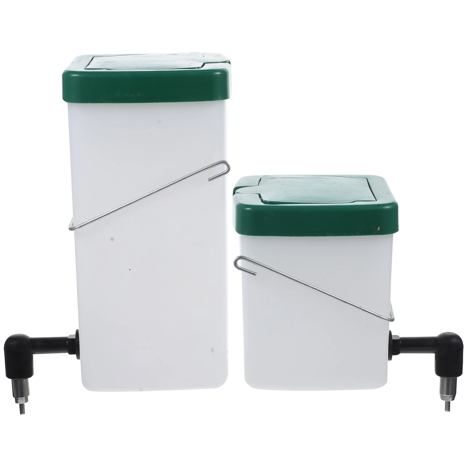 

2 Pcs Rabbit Water Feeder Drinker Pet Dispenser Automatic Waterer for Rabbits Bowl Bunny Fountain Green Bottle