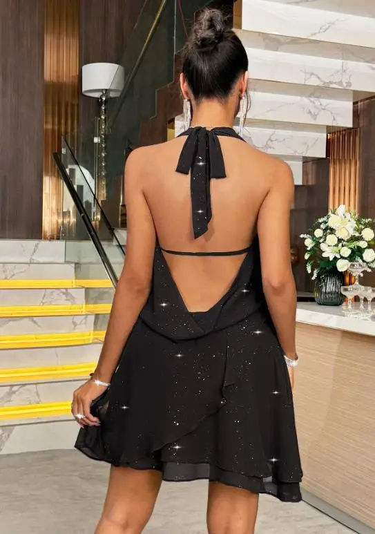 

2025 Women's Dress Autumn/winter Latest Hot Selling Elegant Party Evening Dress Deep V Long Sleeve Long Dress Women's Dress