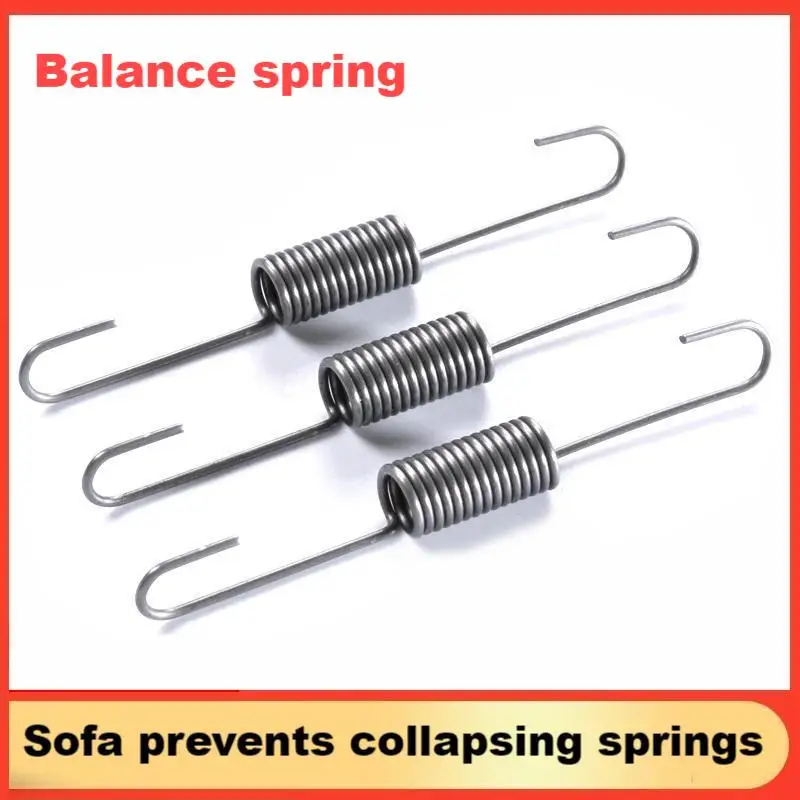 

Sofa balancing hook,Sofa prevents collapsing springs,Spring steel long hook arch spring,Wire Dia1.4mm,Outer Dia11mm,Length98mm.