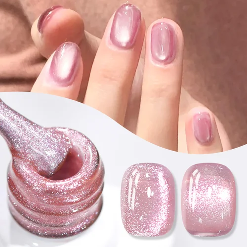 BORN PRETTY-esmalte de uñas en Gel con purpurina dorada, Ultra brillante, rosa, verde, semipermanente, UV LED, barniz artístico para manicura, 10ml