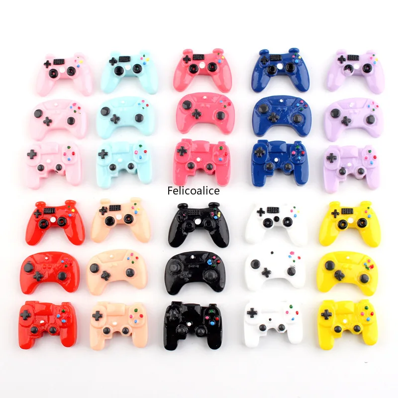 

100pcs Resin Flatback Miniature Game Controller Kawaii Flat Cabochons DIY Craft Decoration Jewelry Accessories