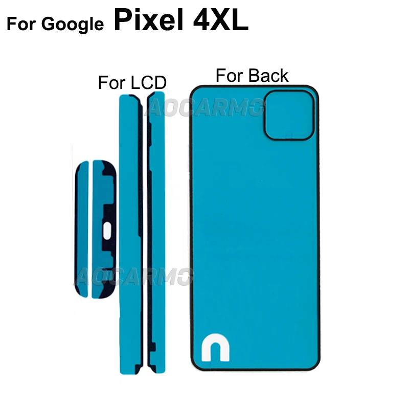 Aocarmo For Google Pixel 4 4xl XL 5 LCD Screen Adhesive Tape Back Cover Frame Sticker Glue Replacement Parts