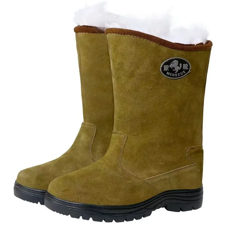 

Зимние толстые мужские зимние ботинки, хлопковые ботинки для тренировок и рыбалки, морозостойкие и противоскользящие высокие уличные ботинки