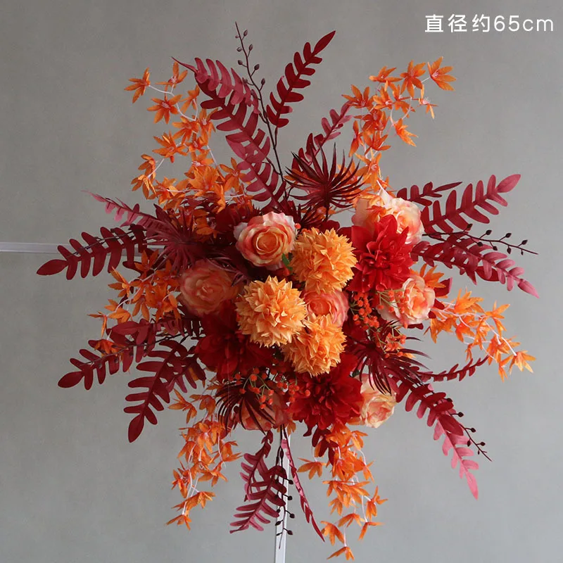 Chinese wedding road leading peony flower point background hanging flower arch floral arrangement weddingdecoration welcome flo