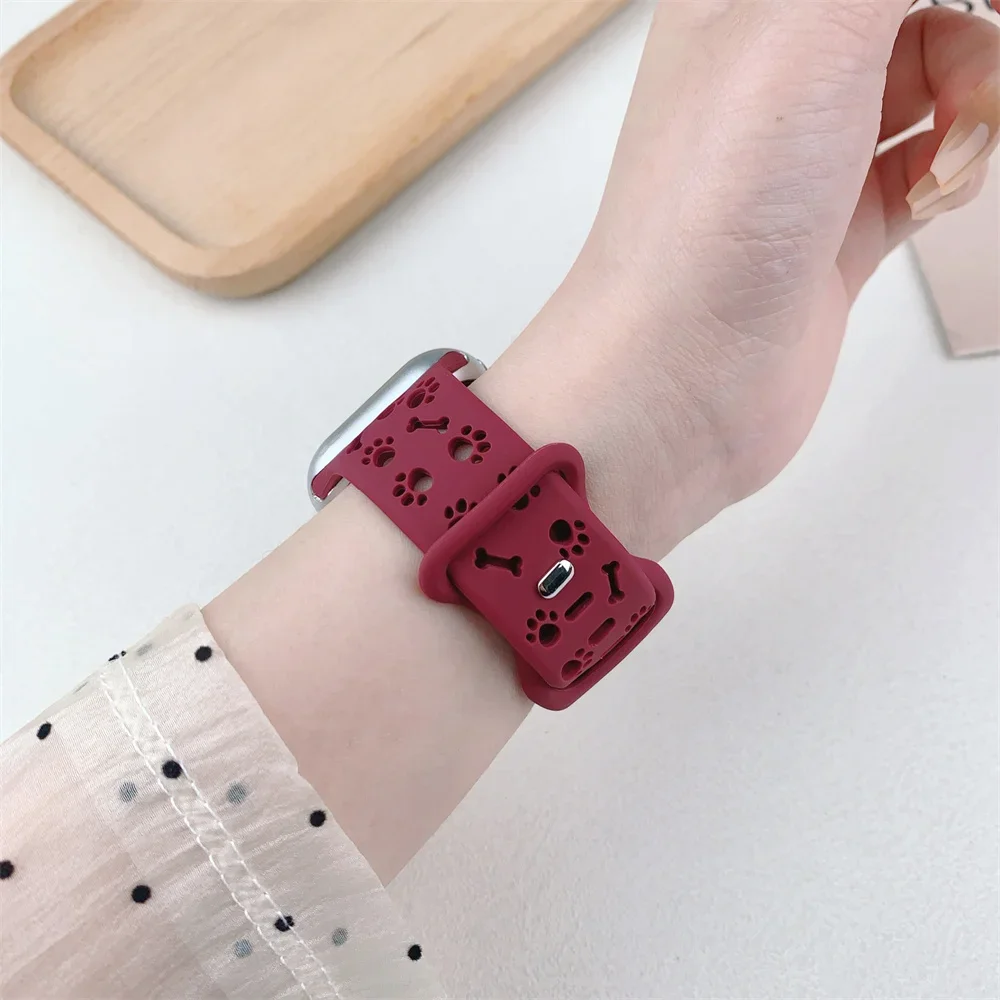 سوار لساعة أبل 49 ملم 45 ملم 41 ملم 44 ملم 40 ملم 42 ملم 46 ملم سيليكون مريح باند iWatch Ultra Series 9 10 5 SE 6 7 84