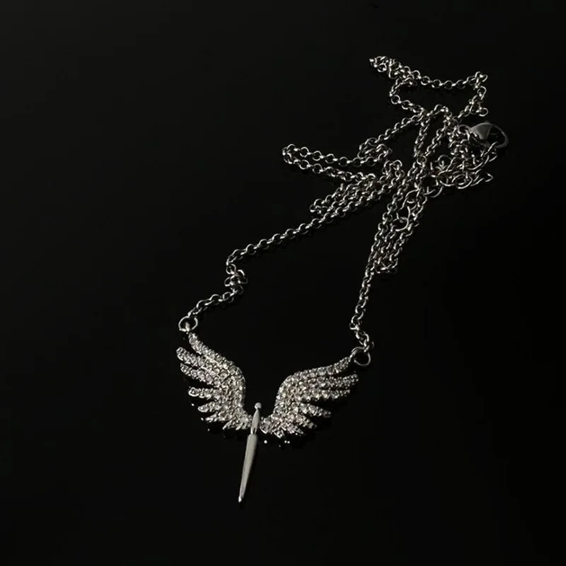 New Creativity Angel Wings Unique Design Pendant Necklace Classic Accessories All-match Personality Clavicle Chain Charm Jewerly
