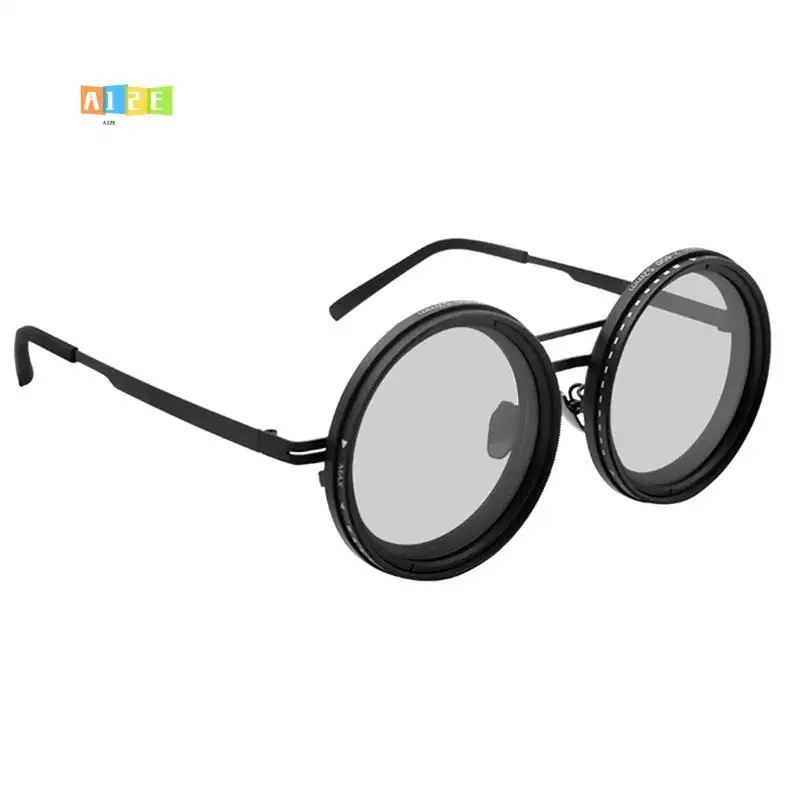 

A12E-1-9 Солнцезащитные очки с регулируемыми шестернями, круглые с линзами с ND-фильтром, широкие ретро-очки, поляризационные солнцезащитные очки с защитой от ультрафиолета