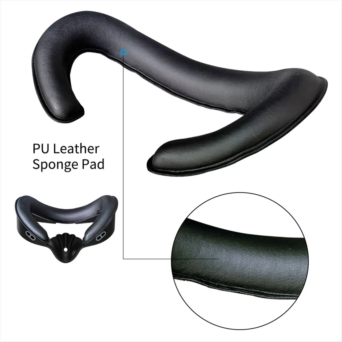 

【Some】Удобный регулируемый сменный кронштейн из пенопласта из искусственной кожи для Meta Quest 3S, подушка для интерфейса, аксессуары VR