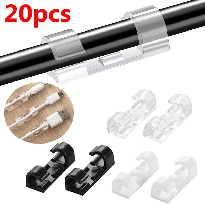 Cable Clips Organizer Drop Wire Winder Holder Earphone Mouse Cord Clip Protector USB Cable Management Clip Wire Manager For Home