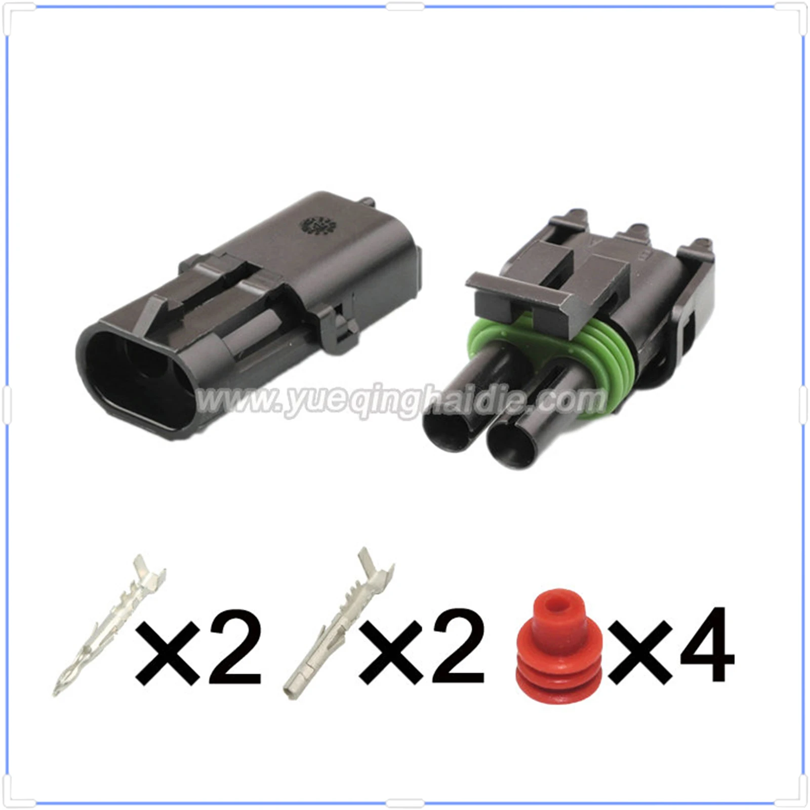 

2-контактный разъем Delphi, водонепроницаемый 2,5 мм, разъем «папа-мама», автомобильный жгут проводов, кабельная вилка для GM 12010973 12015792