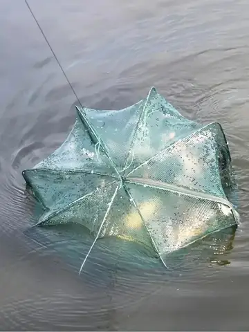 Malla de 6 agujeros para red de pesca/aparejos/jaula plegable, recogedor de cangrejos, red de peces, cangrejos, cangrejos, camarones, fundición, trampas de anzuelos