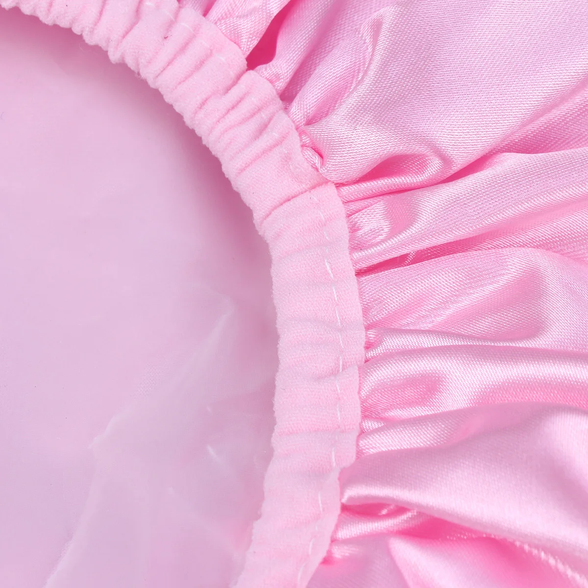 2 قطعة قبعة استحمام الطفل مقاوم للماء قبعة حمام الساتان قابلة لإعادة الاستخدام لينة غير ركوب شريط مرن للطفل الشعر الجاف حفظ السفر