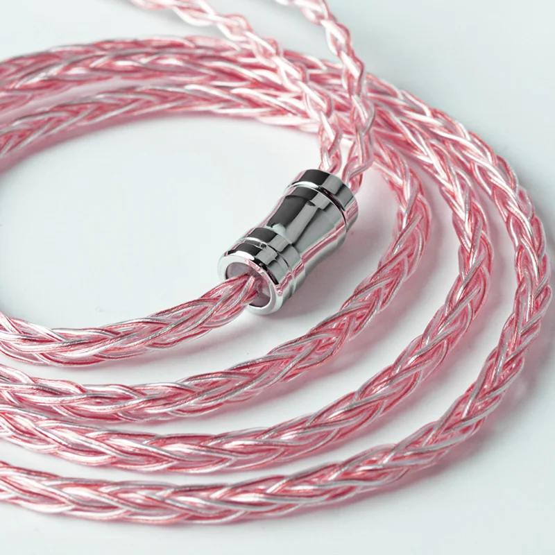 Cavo di ricambio per auricolari NICEHCK C8s-2 Cavo audio di aggiornamento IEM con conduttore in rame placcato argento a 8 core