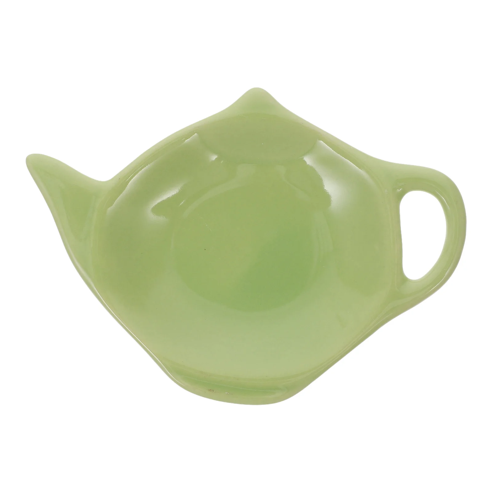 

Ceramic Tea Bag Holder Teapot Shape White Porcelain Elegant Resting Saucer Organizer for Tea Bags Afternoon Party