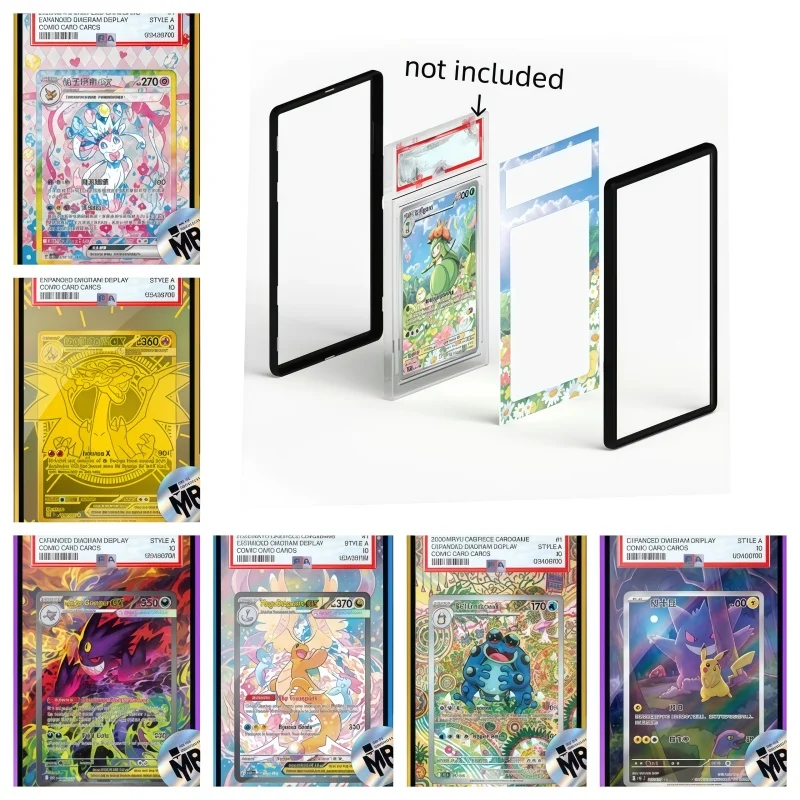 

Acrylic Extended Artwork For Collection Card Display Case For Dragonite Mew Charizard Art Display Rack Storage Box Gift