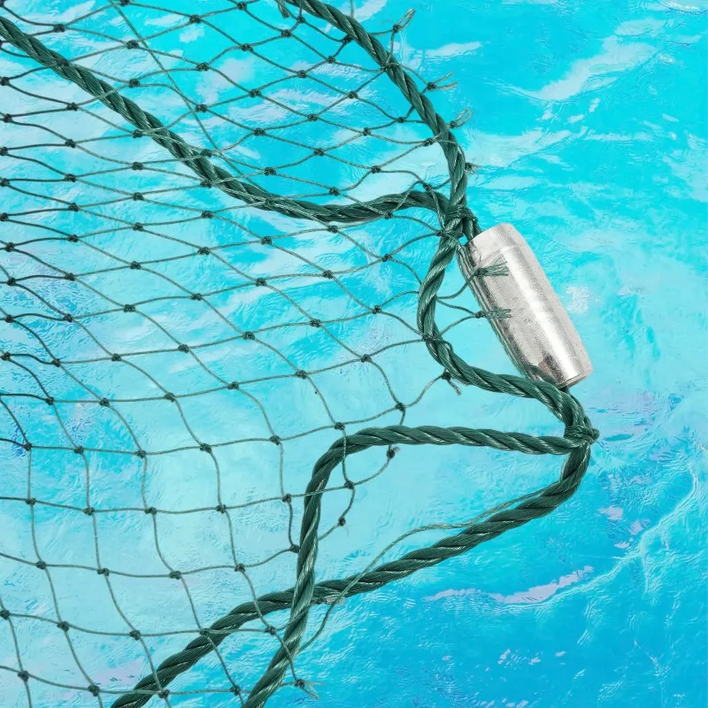 3*20m/10*65ft Fishing Net with Weight & Float Fishing Drag Net 0.59in Fishing Mesh Bag Hand Throw Net for Seining Minnows Shiner