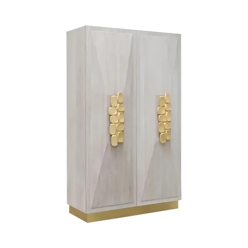 High-end light luxury, solid wood wine cabinet living room, wall designer dining side cabinet, modern high-end sense
