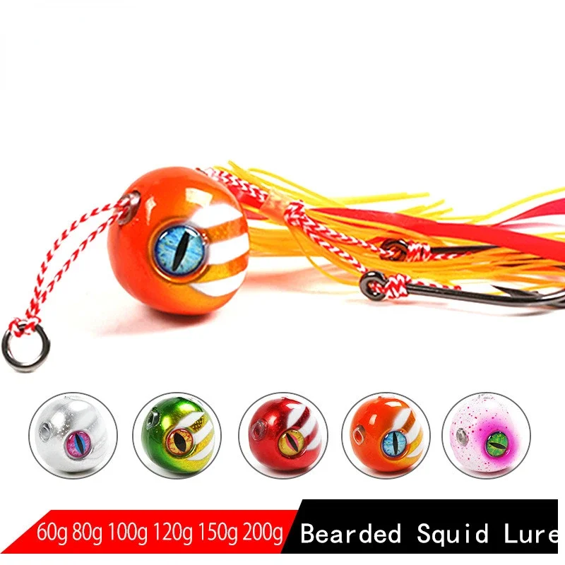 

Tenya Tairaba Kabura Slider Madai Jig Squid Lure Iron Hook Lead Slow Shaking Spng Bass Fishing Baits With Skirt Jigging Lures