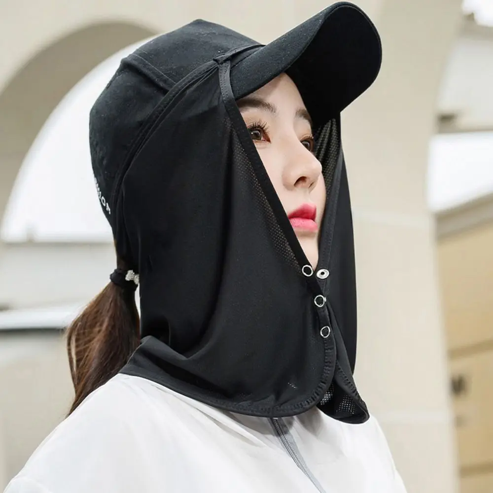 Cap Mask Silk Scarf Neck Protection Face Scarves Summer For Men Face Scarf Anti-uv Face Cover Sunscreen Veil Sunscreen Mask