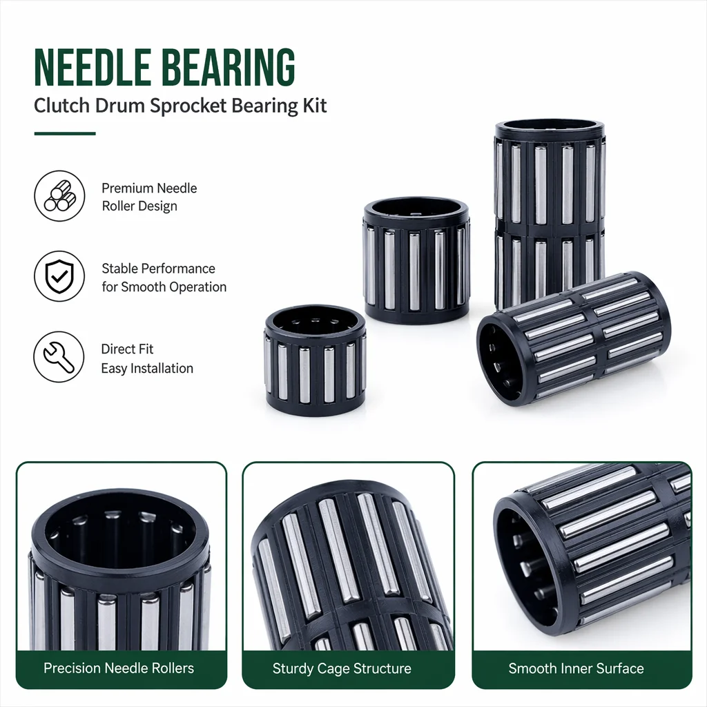 2-Pack Clutch Drum Sprocket & Bearing Kit .325