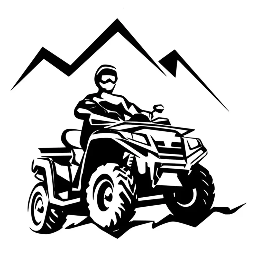 ATV Quad Mountain Rider Car Sticker Waterproof Vinyl Decal Auto Motorcycle Helmet Bumper Window Exterior Styling Accessories