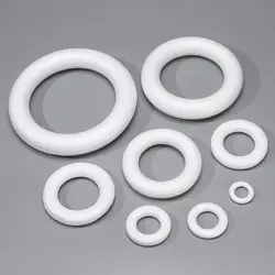 White Round Polystyrene Foam Ring For Christmas Crafts DIY Handmade Wreath Wedding Party Decorations 5/7/8/10/12/15/17/20cm