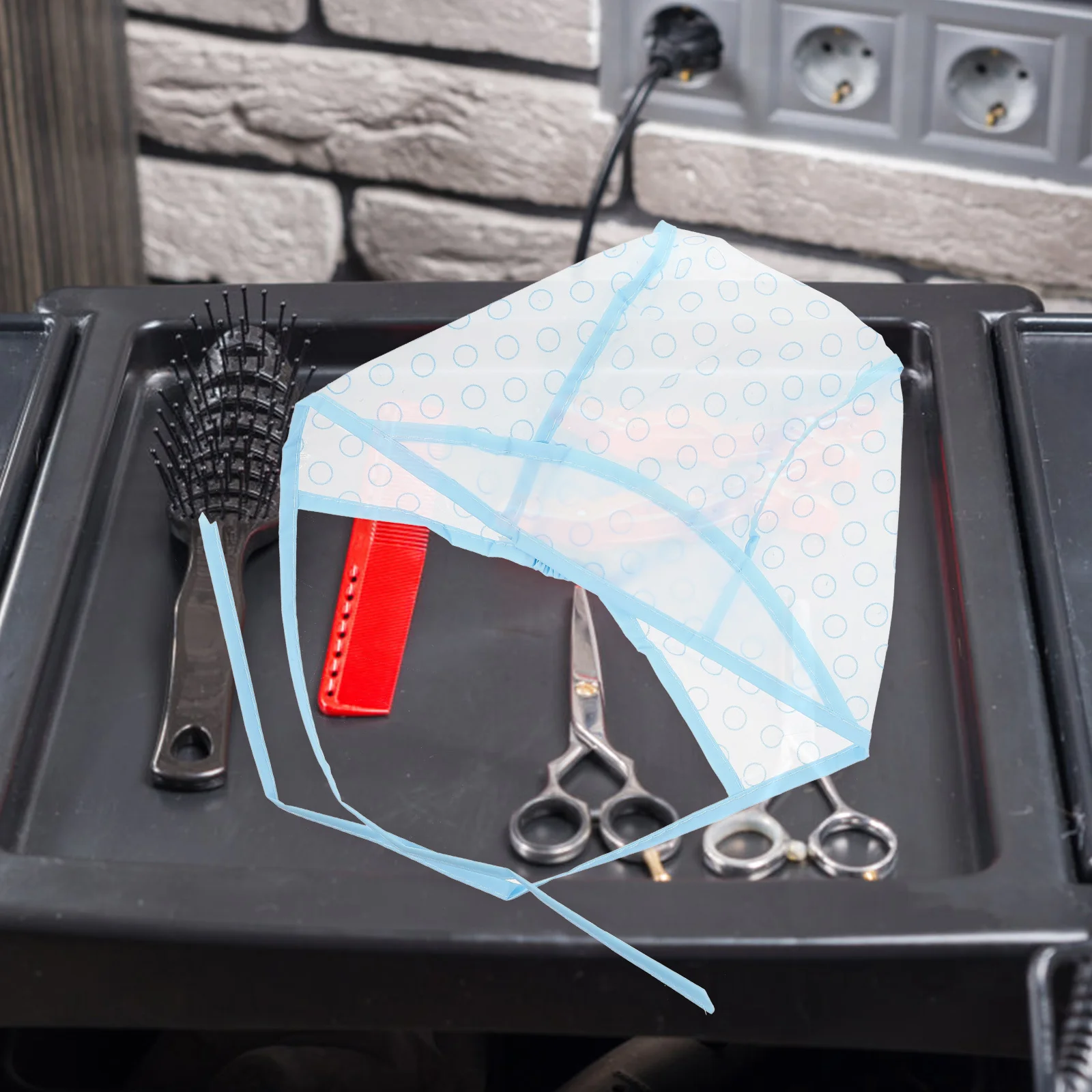 

14pcs Hair Coloring Dyeing Kit Plastic Dye Cap For Tinting Waterproof Film Small Hole Diy Hairdressing Tool Dyeing