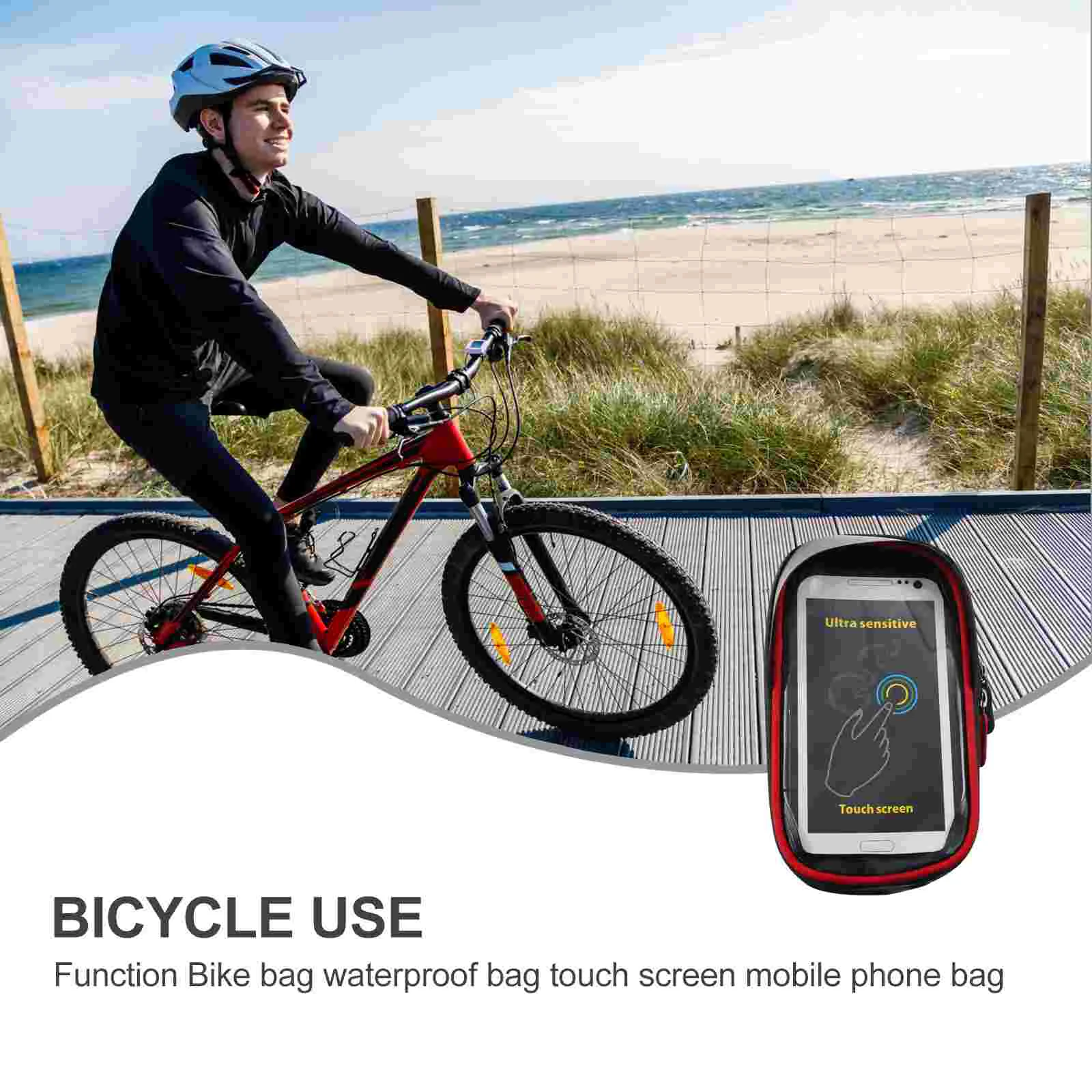 1 PCS Waterproof Phone Bag for Cycling Large Space Design Easy Storage Wear Resistant Scratch Proof Comfortable Feel Protect