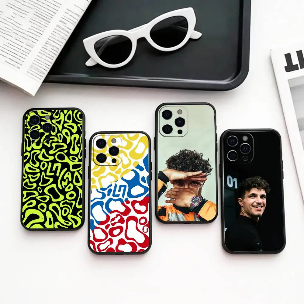 

R-Race driver L-Lando Norris Phone Case Silicone Soft For IPhone 17 16 15 14 13 12 11 X XR Plus Pro Max Plus