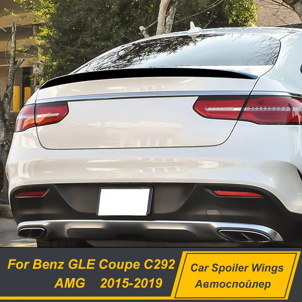 

For Mercedes Benz GLE Coupe C292 2015-2019 AMG Rear Trunk Lid Car Spoiler Wing ABS Plastic Black Carbon Tuning Accessories Parts