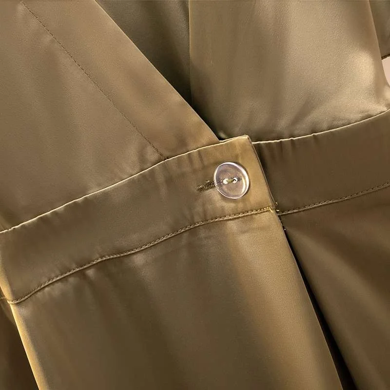

Ele Large Size Women's irt Dr Summer Ne 20350 Jin Commute Sle Tee-Quarter Sve Flip Collar Wrap around Skirt
