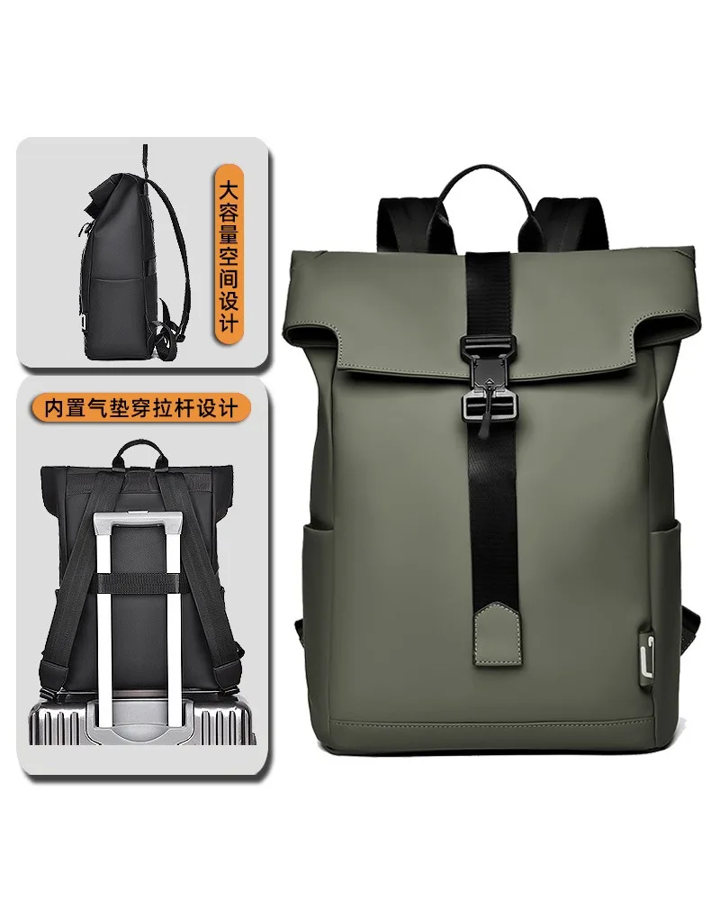 Premium casual backpack men's flip magnetic buckle travel backpack fashion gifts new men's backpack