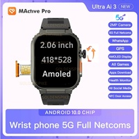 Microwear S10 Ultra Ai3 Smart Watch Android 10.0 Rotary Camera Google Play GPS WIFI Amoled HD Display 4G Calling Smartwatch Men