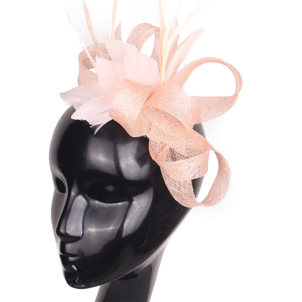 

Bride Elegant Fascinating Headdress Headbands Fancy Feather Headwear Elegant Women Show Hair Fascinators Accessories Nice SYF694