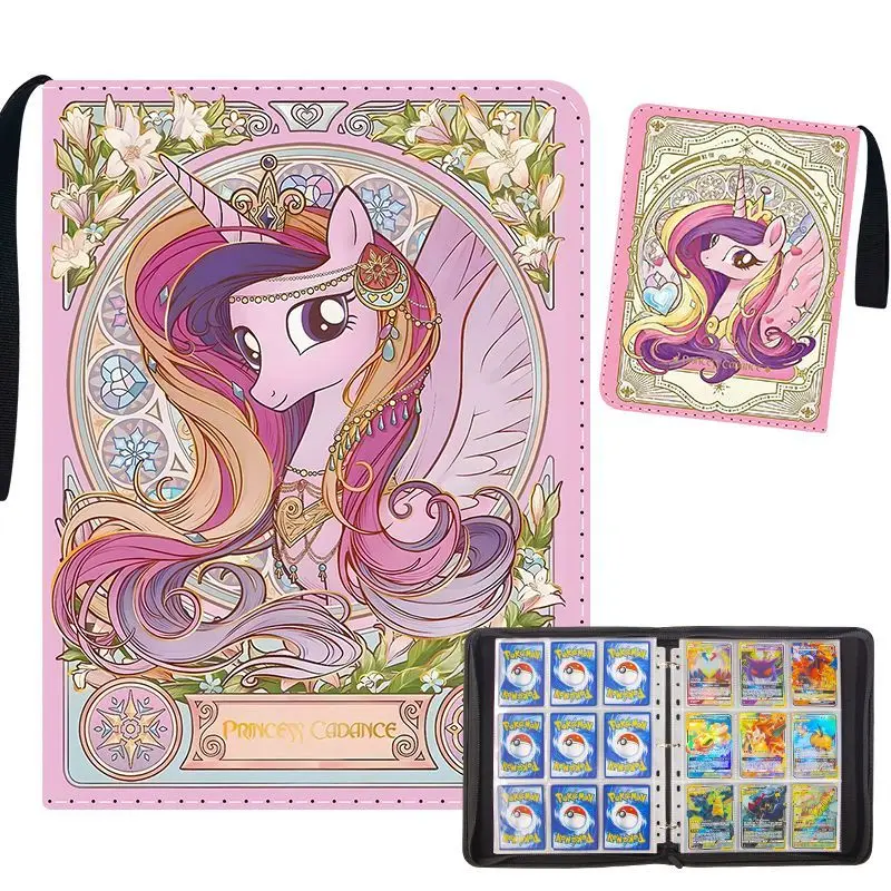

400 шт./900 шт., альбом для карточек My Little Pony, папка для книг, 4/9 слотов для карт, коллекция, двойной карман на молнии, держатель для карточек