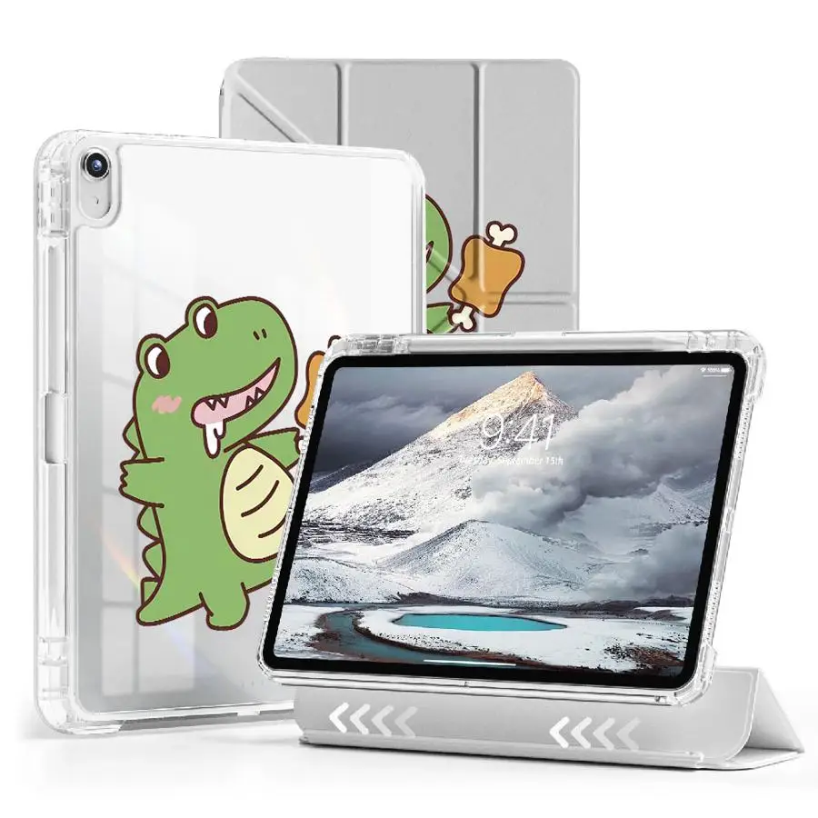 

Adorable Dinosaur Tablet Case For iPad Pro 2025 11th 10th 9th 8th 7th 12.9inch Mini 6 7 Air 4 5 M3 M2 M4 11inch Holder Cover