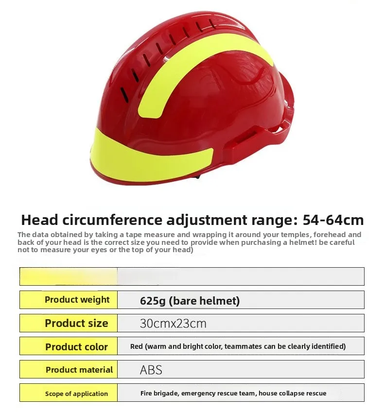Fire Rescue F2 Rescue Helmet, Goggles, Emergency Helmet with Light Card Can Be Equipped with Flashlight view 6