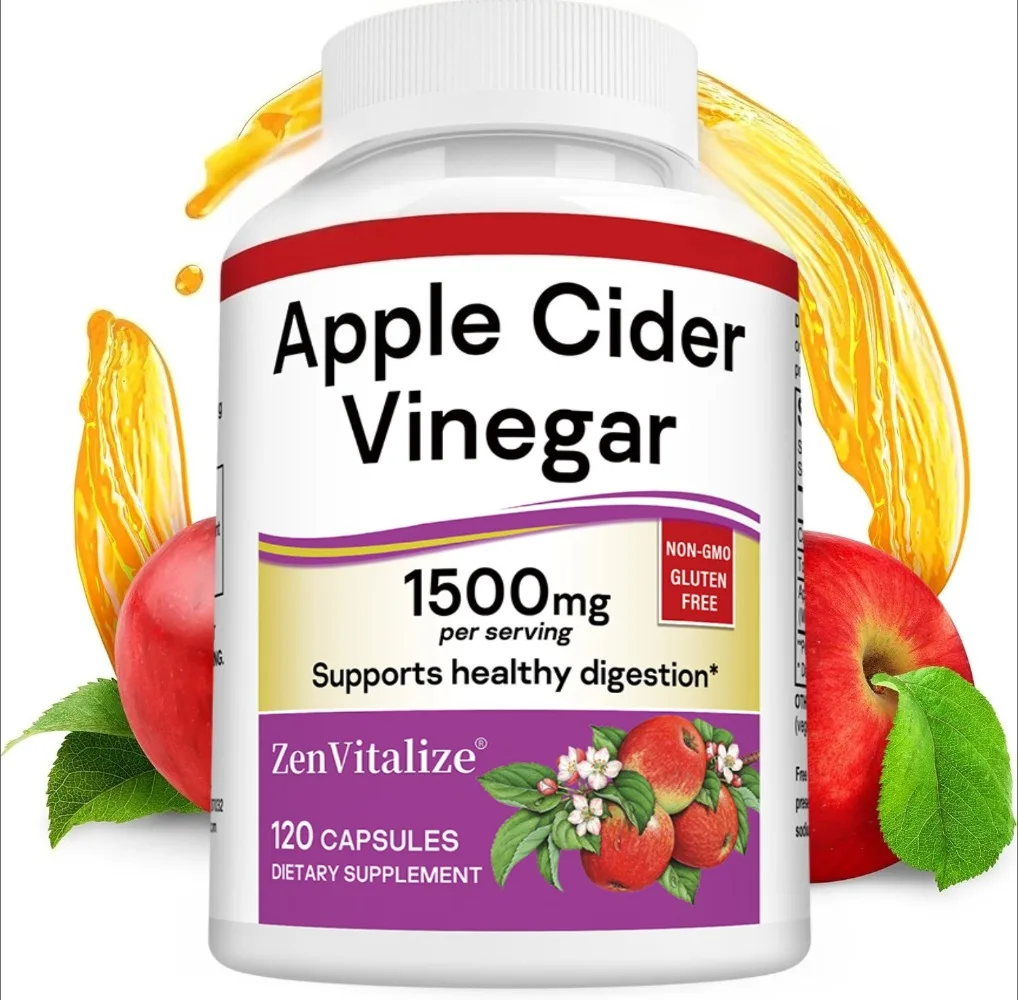 Apple Cider Vinegar Supplement - 120 Capsules, for Men and Women, Supports Digestion, Keto Routines, and Balanced Nutrition